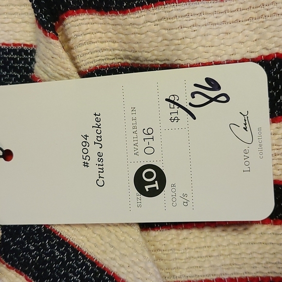 Cabi NWT Striped Cruise Jacket - Size 10 - Picture 8 of 8